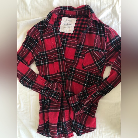 Garage Boyfriend Plaid Shirt - Picture 1 of 2